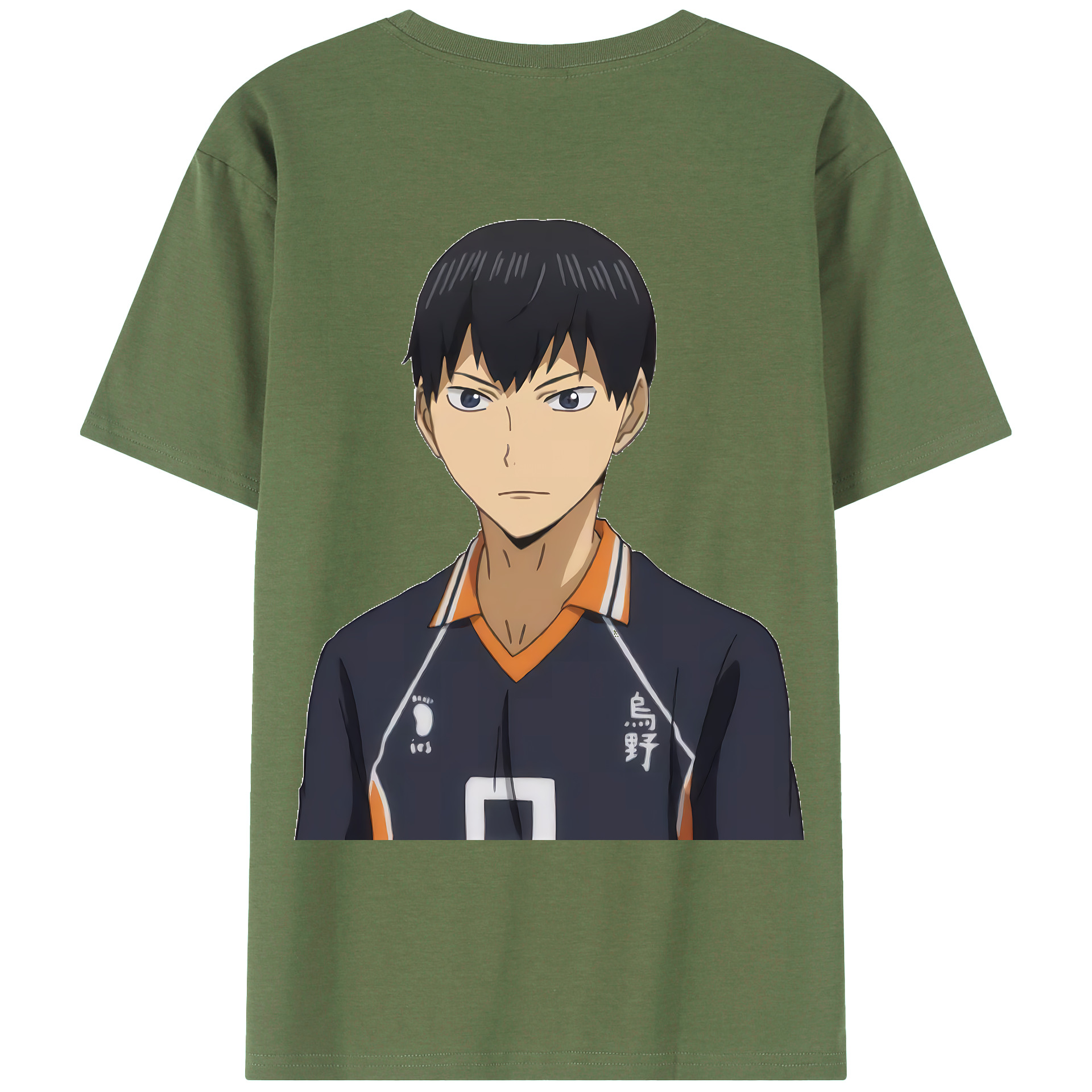（画像用） ハイキュー!! Haikyu!! 綿100％ メンズ半袖Tシャツ（バックプリント） 通気性